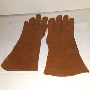 VINTAGE KISLAV 9" SOFT SUEDE GLOVE WOMEN'S 6.5 SMALL FRANCE